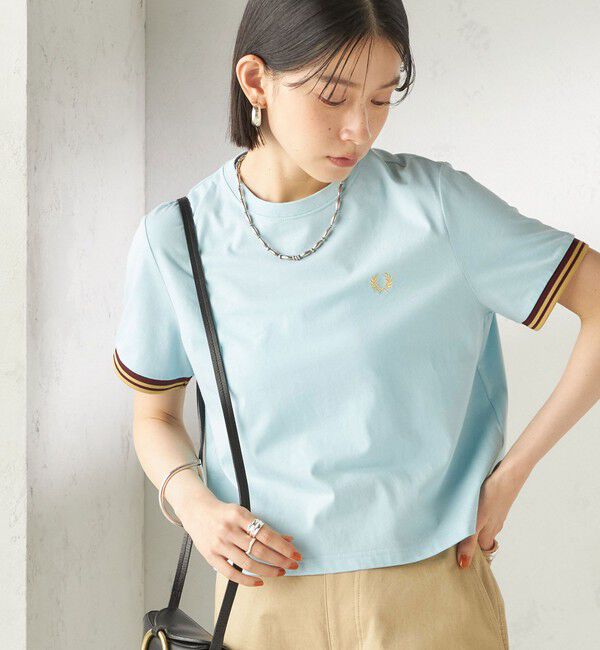 SHIPS for women「FRED PERRY:G2162 TIPPED T SHIRT」|Tシャツ・カットソー|ライトブルー