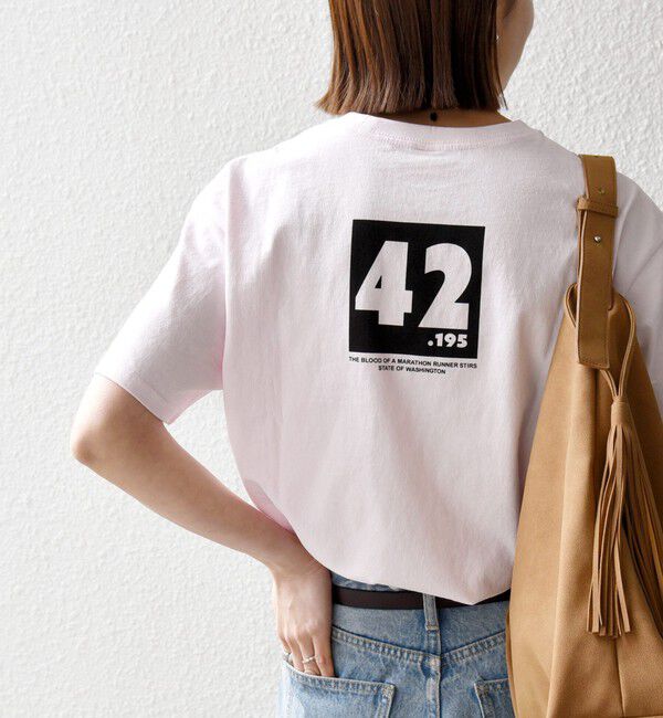 SHIPS any「【SHIPS any別注】THE KNiTS:〈洗濯機可能〉ラウンドヘム プリント ショート TEE」|Tシャツ・カットソー|