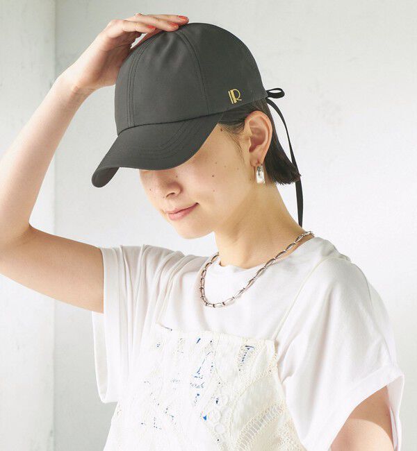 SHIPS for women「Revis.:〈UVカット / 撥水 / 透湿〉リボン キャップ」|キャップ・キャスケット|ブラック