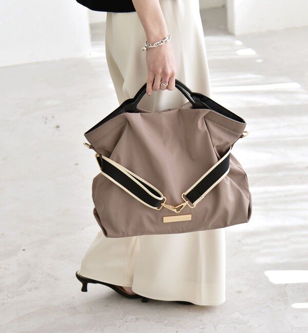 quaranciel「quaranciel: ラインベルト 2way ショルダー トート バッグ（A4対応）」|トートバッグ|