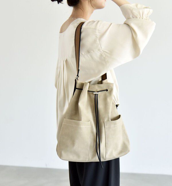 quaranciel「《一部追加予約》quaranciel: ポケット ラインベルト ワンハンドル トート バッグ（A4対応）」|トートバッグ|
