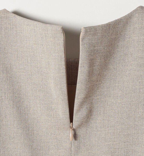 quaranciel「quaranciel:〈洗濯機可能〉リネンライク Aライン クルーネック ロング ワンピース」|ワンピース|