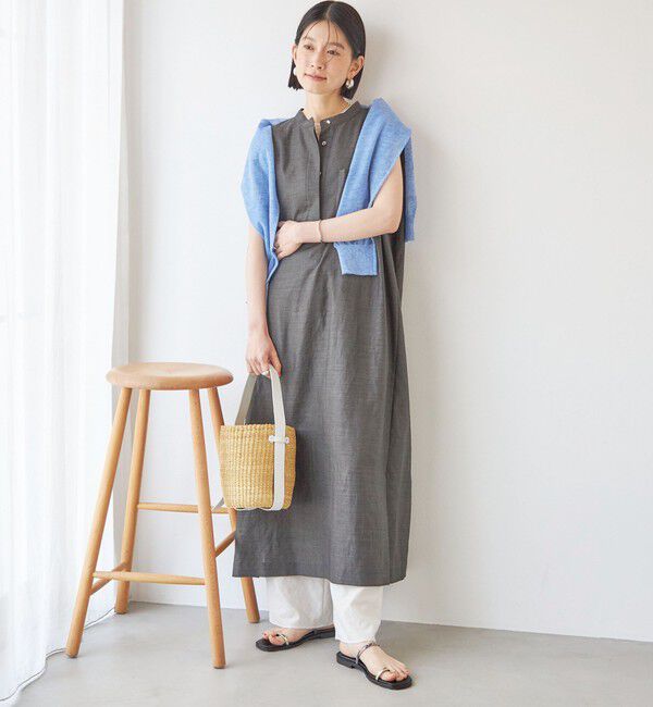 SHIPS for women「〈接触冷感/UVカット/吸水速乾/洗濯機可能〉SUUSUU タック スリーブ ワンピース」|ワンピース|