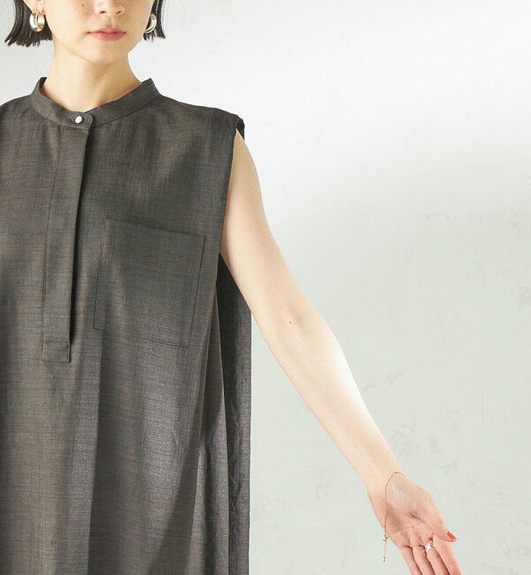 SHIPS for women「〈接触冷感/UVカット/吸水速乾/洗濯機可能〉SUUSUU タック スリーブ ワンピース」|ワンピース|