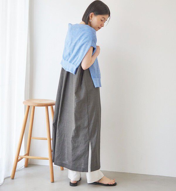SHIPS for women「〈接触冷感/UVカット/吸水速乾/洗濯機可能〉SUUSUU タック スリーブ ワンピース」|ワンピース|