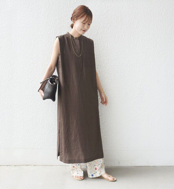 SHIPS for women「〈接触冷感/UVカット/吸水速乾/洗濯機可能〉SUUSUU タック スリーブ ワンピース」|ワンピース|