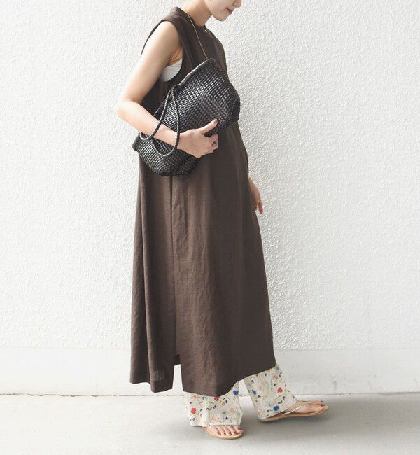 SHIPS for women「〈接触冷感/UVカット/吸水速乾/洗濯機可能〉SUUSUU タック スリーブ ワンピース」|ワンピース|