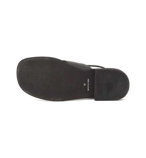 SHIPS any「【SHIPS any別注】ALL BLACK:  バック ストラップ サンダル」|サンダル|