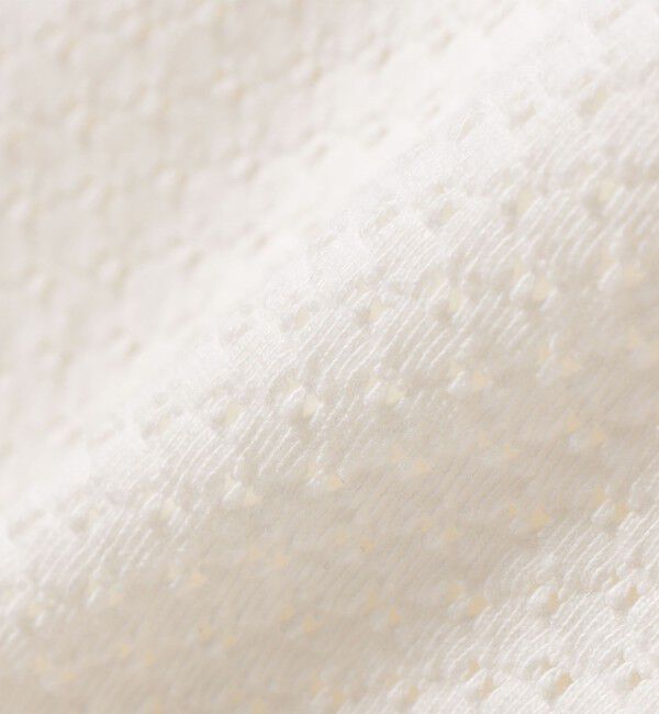 SHIPS any「SHIPS any:〈洗濯機可能〉透かし レース 半袖 ポロシャツ カーディガン」|カーディガン|