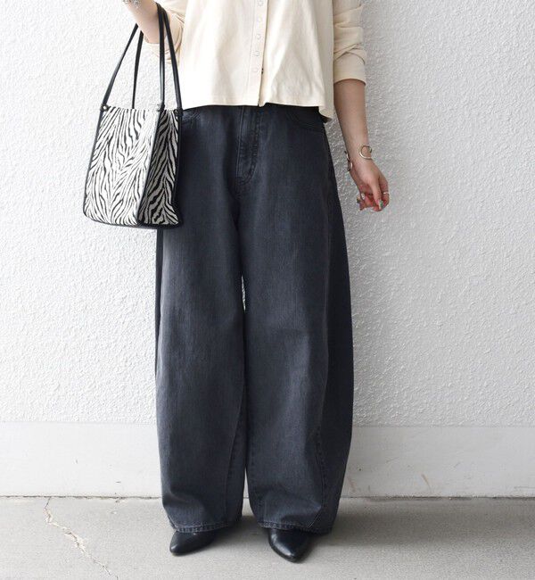 SHIPS any「SHIPS any:〈洗濯機可能〉バレル デニム パンツ［SHIPS any DENIM］」|デニム|チャコールグレー