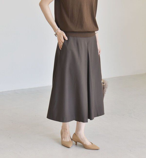 quaranciel「《予約》quaranciel:〈洗濯機可能〉Aライン ワイド ハーフ キュロット パンツ」|キュロット|