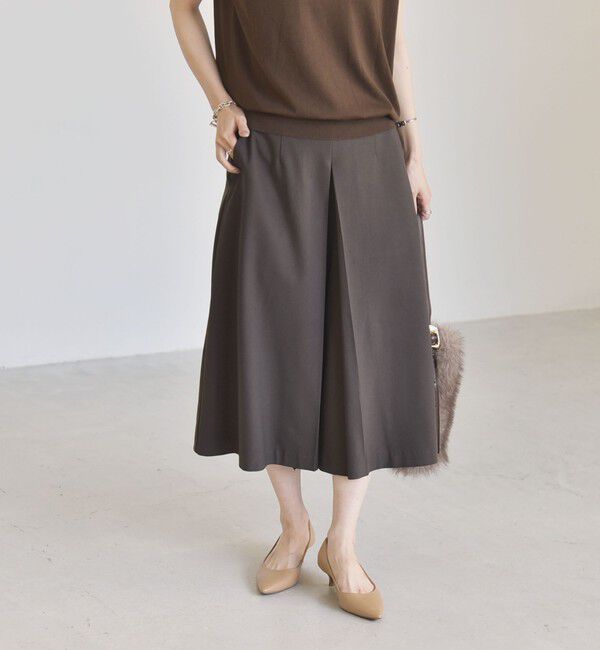 quaranciel「《予約》quaranciel:〈洗濯機可能〉Aライン ワイド ハーフ キュロット パンツ」|キュロット|