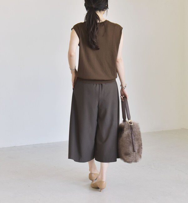 quaranciel「《予約》quaranciel:〈洗濯機可能〉Aライン ワイド ハーフ キュロット パンツ」|キュロット|
