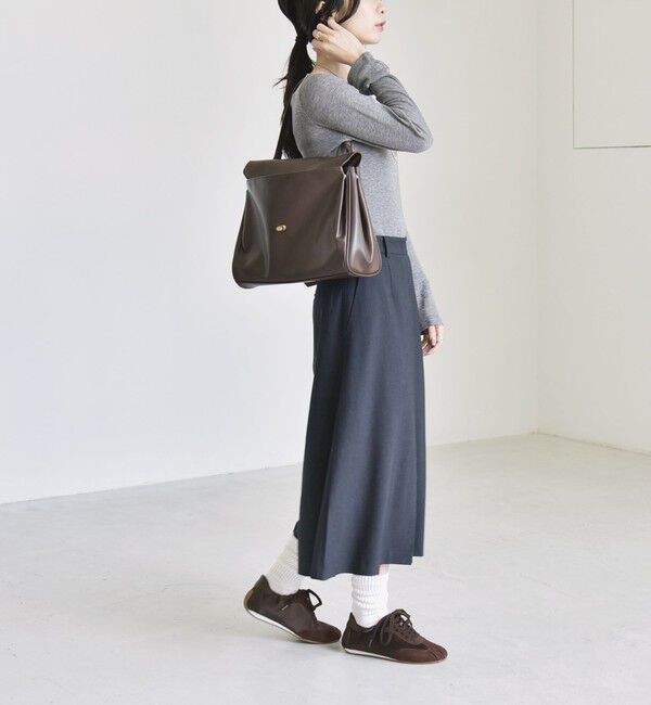 quaranciel「《予約》quaranciel:〈洗濯機可能〉Aライン ワイド ハーフ キュロット パンツ」|キュロット|
