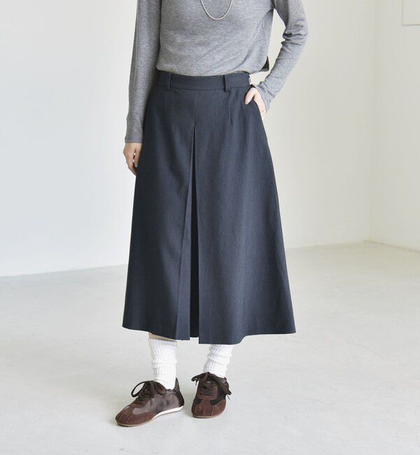 quaranciel「《予約》quaranciel:〈洗濯機可能〉Aライン ワイド ハーフ キュロット パンツ」|キュロット|