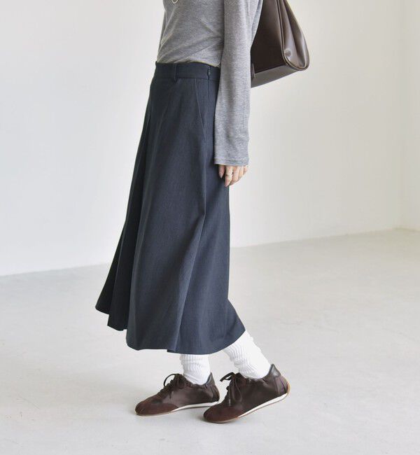 quaranciel「《予約》quaranciel:〈洗濯機可能〉Aライン ワイド ハーフ キュロット パンツ」|キュロット|