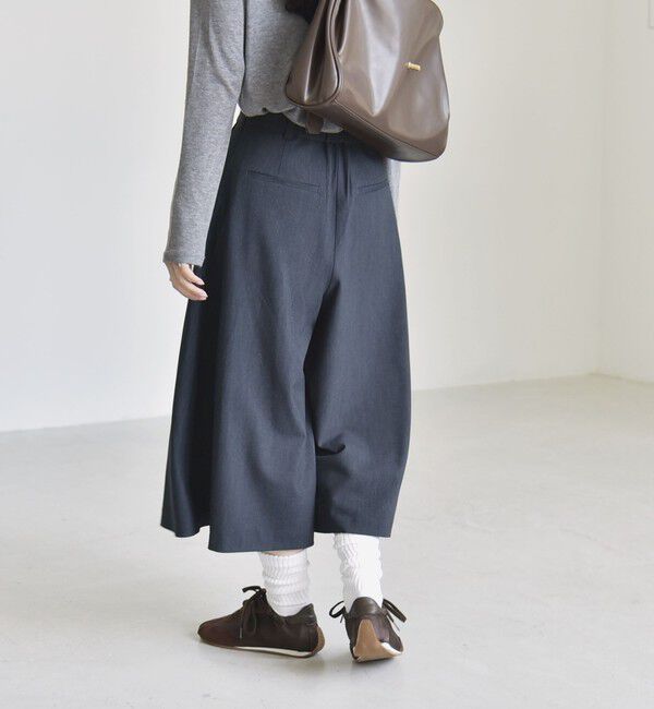 quaranciel「《予約》quaranciel:〈洗濯機可能〉Aライン ワイド ハーフ キュロット パンツ」|キュロット|