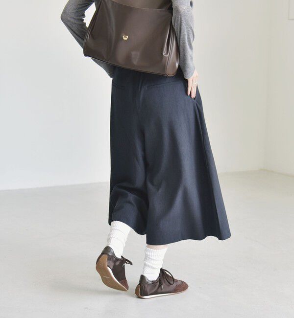 quaranciel「《予約》quaranciel:〈洗濯機可能〉Aライン ワイド ハーフ キュロット パンツ」|キュロット|