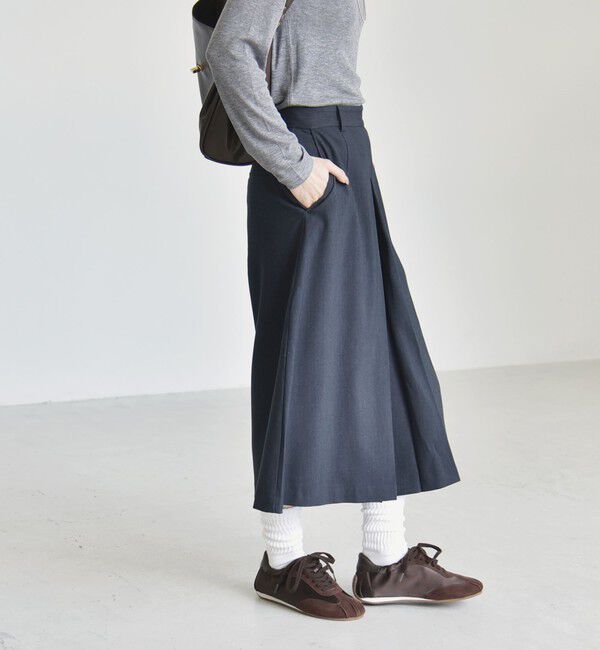 quaranciel「《予約》quaranciel:〈洗濯機可能〉Aライン ワイド ハーフ キュロット パンツ」|キュロット|