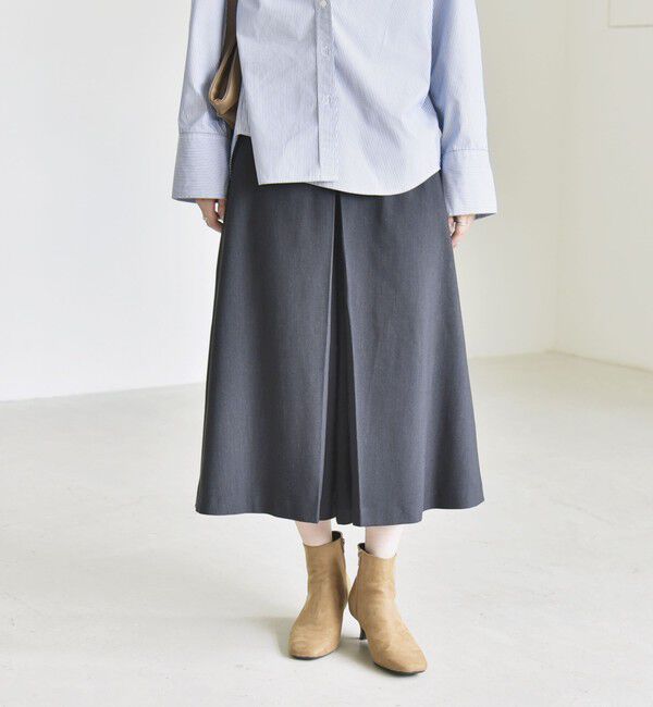 quaranciel「《予約》quaranciel:〈洗濯機可能〉Aライン ワイド ハーフ キュロット パンツ」|キュロット|