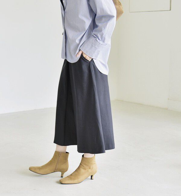 quaranciel「《予約》quaranciel:〈洗濯機可能〉Aライン ワイド ハーフ キュロット パンツ」|キュロット|