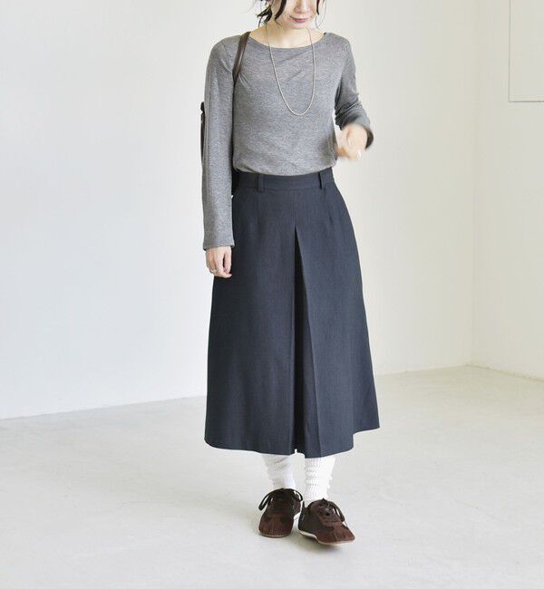 quaranciel「《予約》quaranciel:〈洗濯機可能〉Aライン ワイド ハーフ キュロット パンツ」|キュロット|