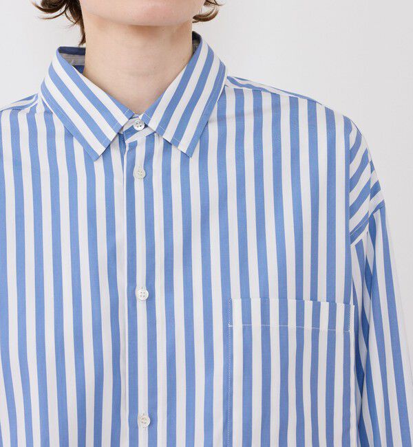 GALERIE VIE「ツイストコットンストライプ メンズライクシャツ」|シャツ・ブラウス|