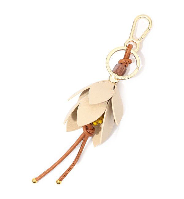 TOMORROWLAND GOODS「ATELIER TOMORROW フラワー チャーム」|キーケース|41 ライトベージュ