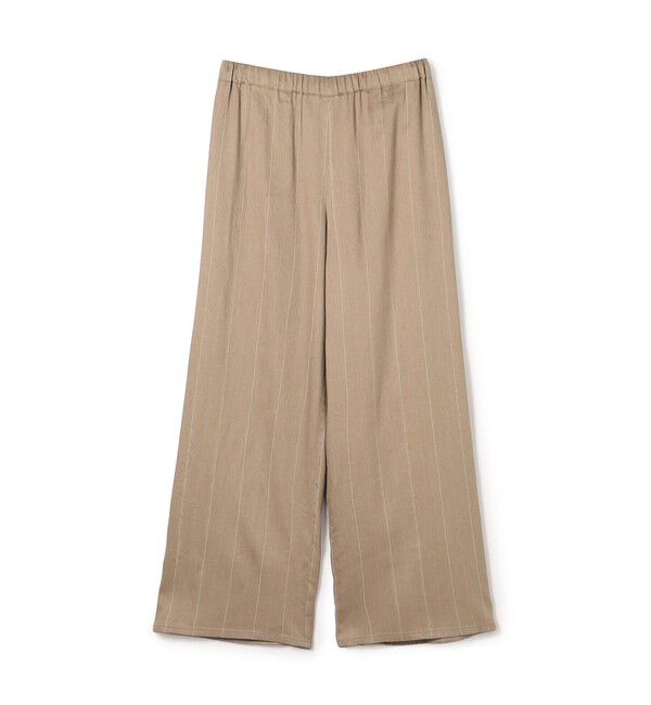GALERIE VIE「レーヨンリネンストレッチ イージーセミワイドパンツ」|その他|42 ベージュ系