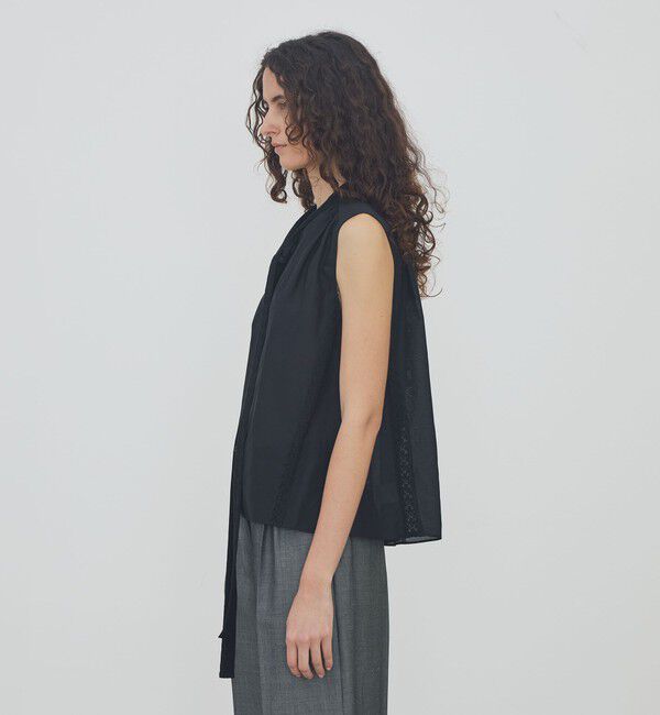 DES PRES「コットンシルクローン ギャザーボウタイブラウス」|シャツ・ブラウス|