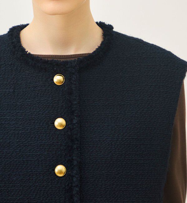 TOMORROWLAND collection「【WEB先行予約】ブークレーファンシー チュニックジレ」|ベスト・ジレ|