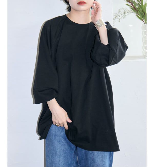  「《予約》[THE MOOD] パフスリーブ ロンTEE：カットソー」|Tシャツ・カットソー|