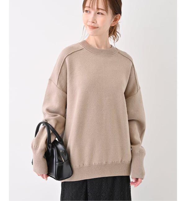 SLOBE IENA「《WEB限定/追加予約》オーバーサイズ スウェットライクニット」|ニット・セーター|