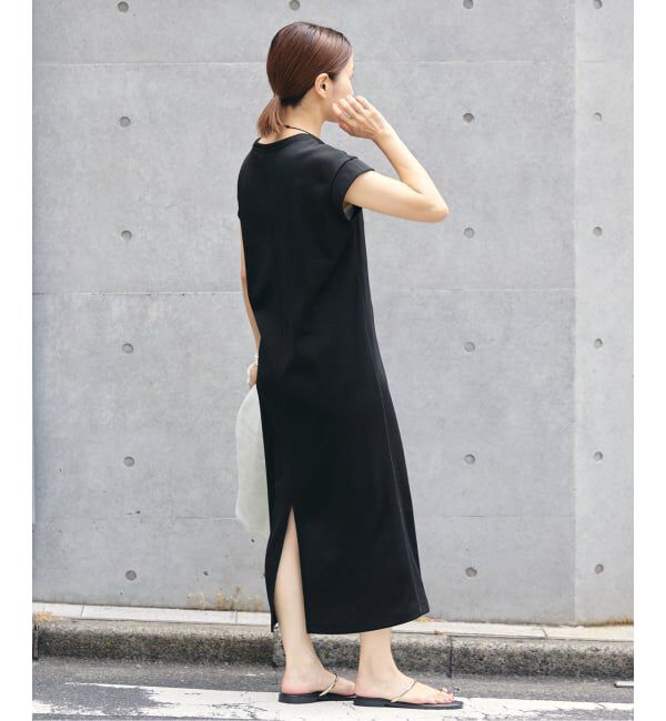IENA「フレンチスリーブ Iライン リブワンピース」|ワンピース|