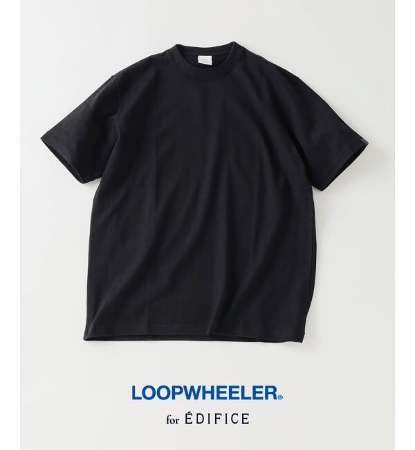 EDIFICE「LOOPWHEELER for LOWERCASE ツリテンジク ビッグTシャツ」|Tシャツ・カットソー|ブラック