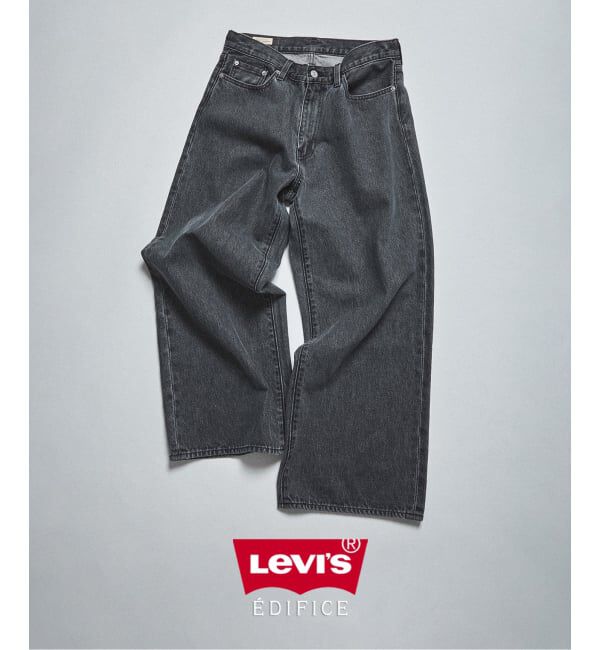 EDIFICE「Levi&rsquo;s(リーバイス) 別注 Baggy Wide Leg デニムパンツ（L28）」|デニム|