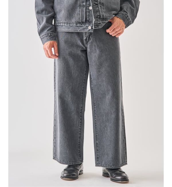 EDIFICE「Levi&rsquo;s(リーバイス) 別注 Baggy Wide Leg デニムパンツ（L28）」|デニム|