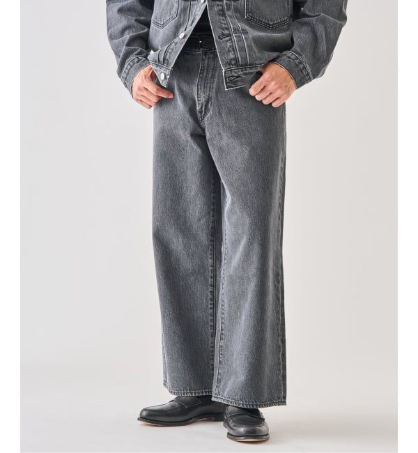 EDIFICE「Levi&rsquo;s(リーバイス) 別注 Baggy Wide Leg デニムパンツ（L28）」|デニム|