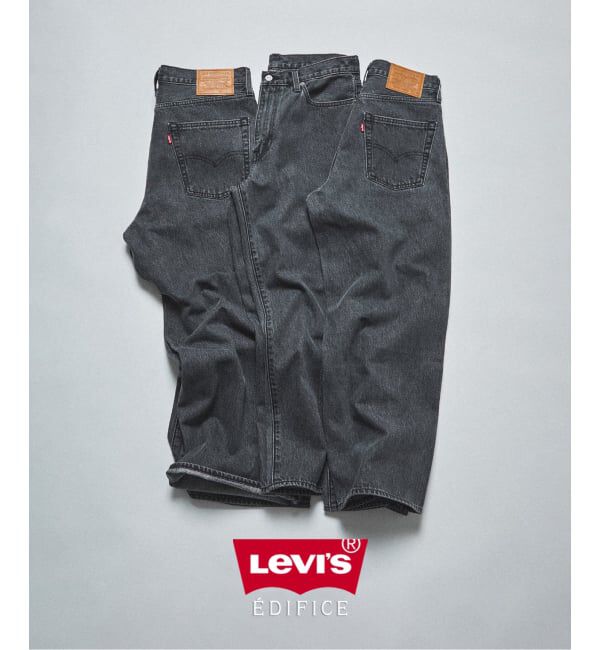 EDIFICE「Levi&rsquo;s(リーバイス) 別注 Baggy Wide Leg デニムパンツ（L28）」|デニム|