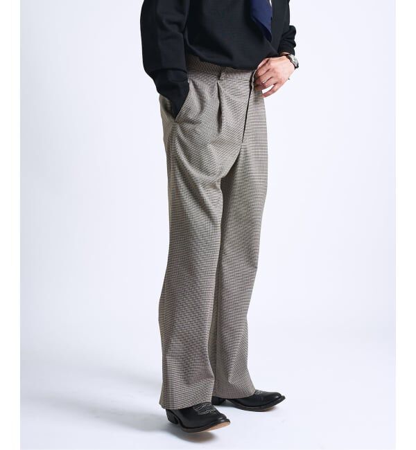 EDIFICE「パターン サイド アジャスト ワイド パンツ」|スラックス|