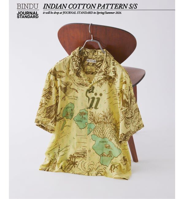 JOURNAL STANDARD「BINDU / ビンドゥー 別注 インディアン コットン パターン 半袖 シャツ」|シャツ・ブラウス|イエロー