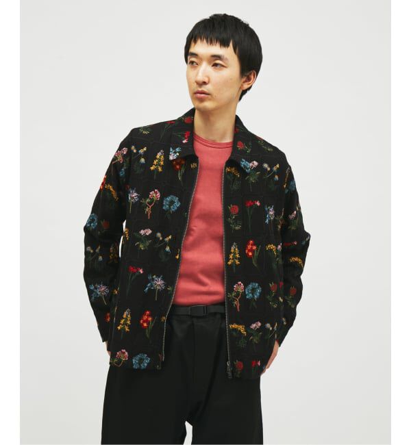 JOURNAL STANDARD「フラワー エンブロイダリー ジップ シャツ」|シャツ・ブラウス|