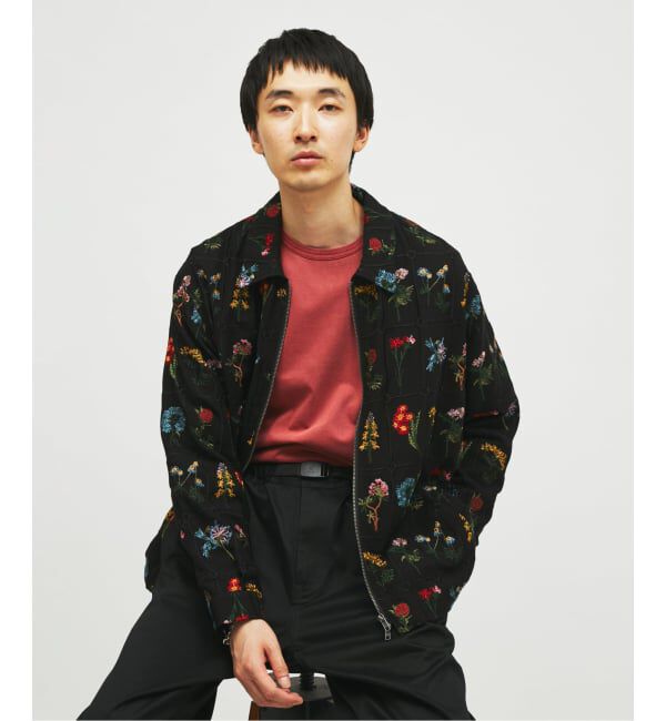JOURNAL STANDARD「フラワー エンブロイダリー ジップ シャツ」|シャツ・ブラウス|
