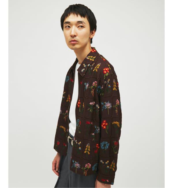 JOURNAL STANDARD「フラワー エンブロイダリー ジップ シャツ」|シャツ・ブラウス|