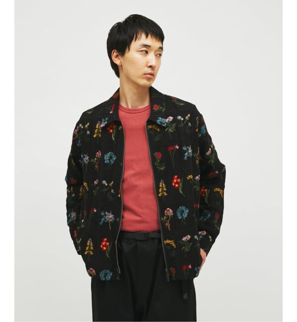 JOURNAL STANDARD「フラワー エンブロイダリー ジップ シャツ」|シャツ・ブラウス|