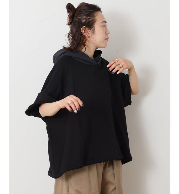 journal standard luxe「《予約》ウラケナイロンキリカエフーディー」|パーカー|ブラック