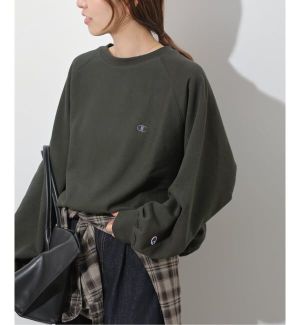 JOURNAL STANDARD relume「《追加予約／新色》別注【Champion/チャンピオン】RW10oz RAGLAN CN SWEAT」|スウェット・ジャージ|ブラック A