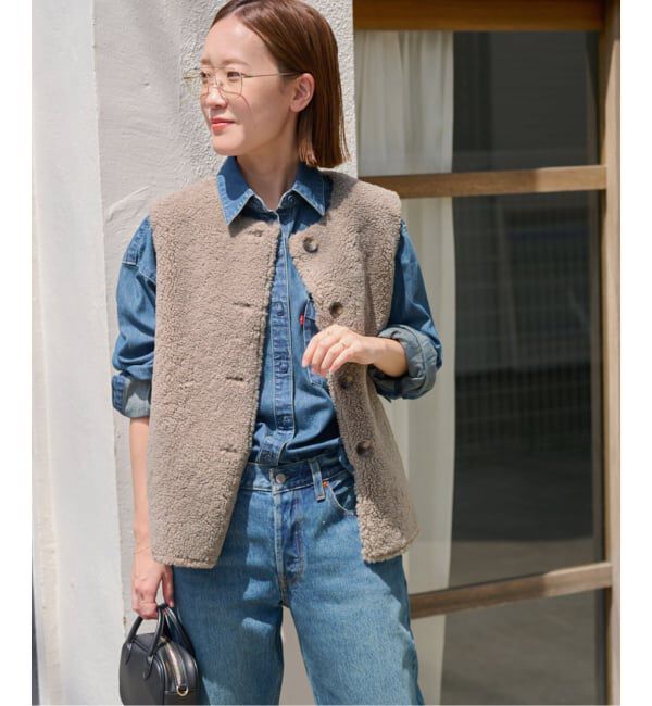 JOURNAL STANDARD relume「《追加予約》リバーシブルフェイクムートンベスト」|ダウンベスト・ベスト|