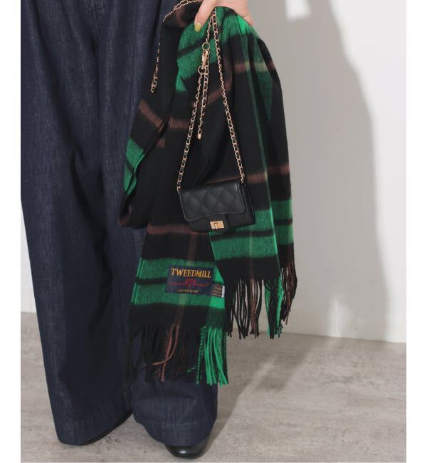 JOURNAL STANDARD relume「《追加予約》【TWEEDMILL/ツイードミル】 チェックストール」|ストール|ブラック A