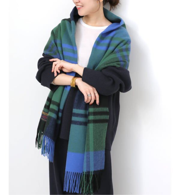 JOURNAL STANDARD relume「《追加予約》【TWEEDMILL/ツイードミル】 チェックストール」|ストール|グリーン